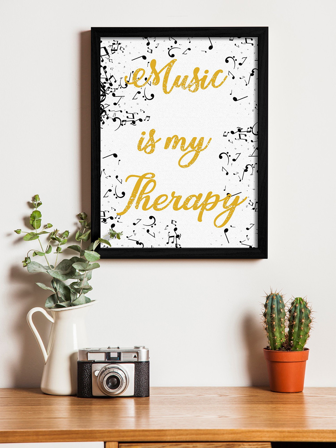 

Art Street White & Black Wall Art With Wooden Frame