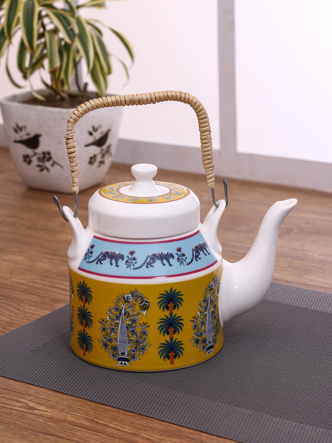 

India Circus Multicoloured Printed Ceramic Set, Multi