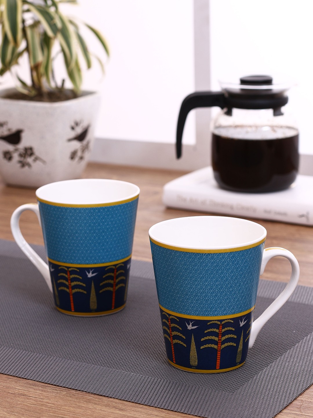 

India Circus Multicoloured Printed Ceramic Set, Multi