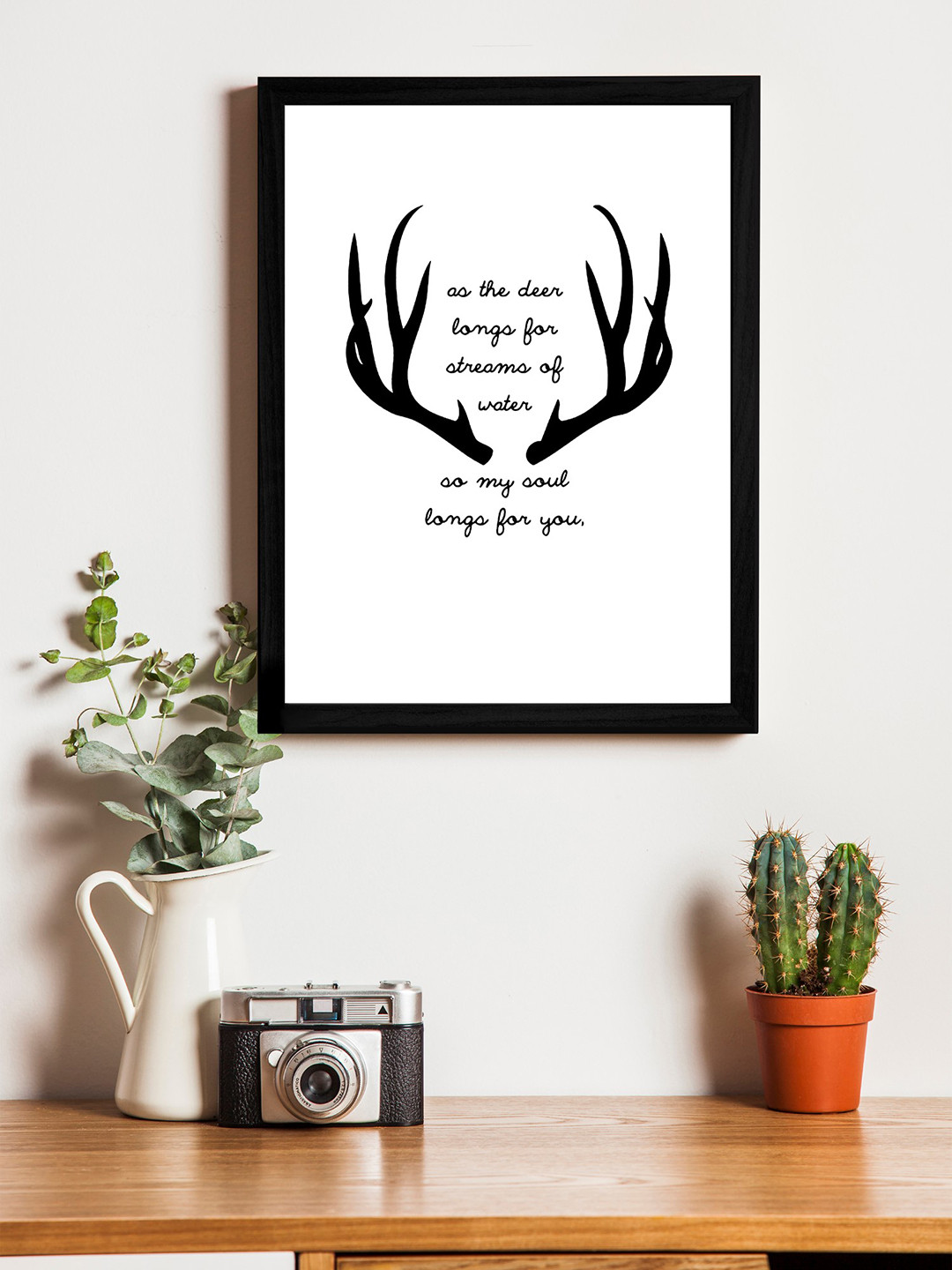 

Art Street White & Black Wall Art With Wooden Frame