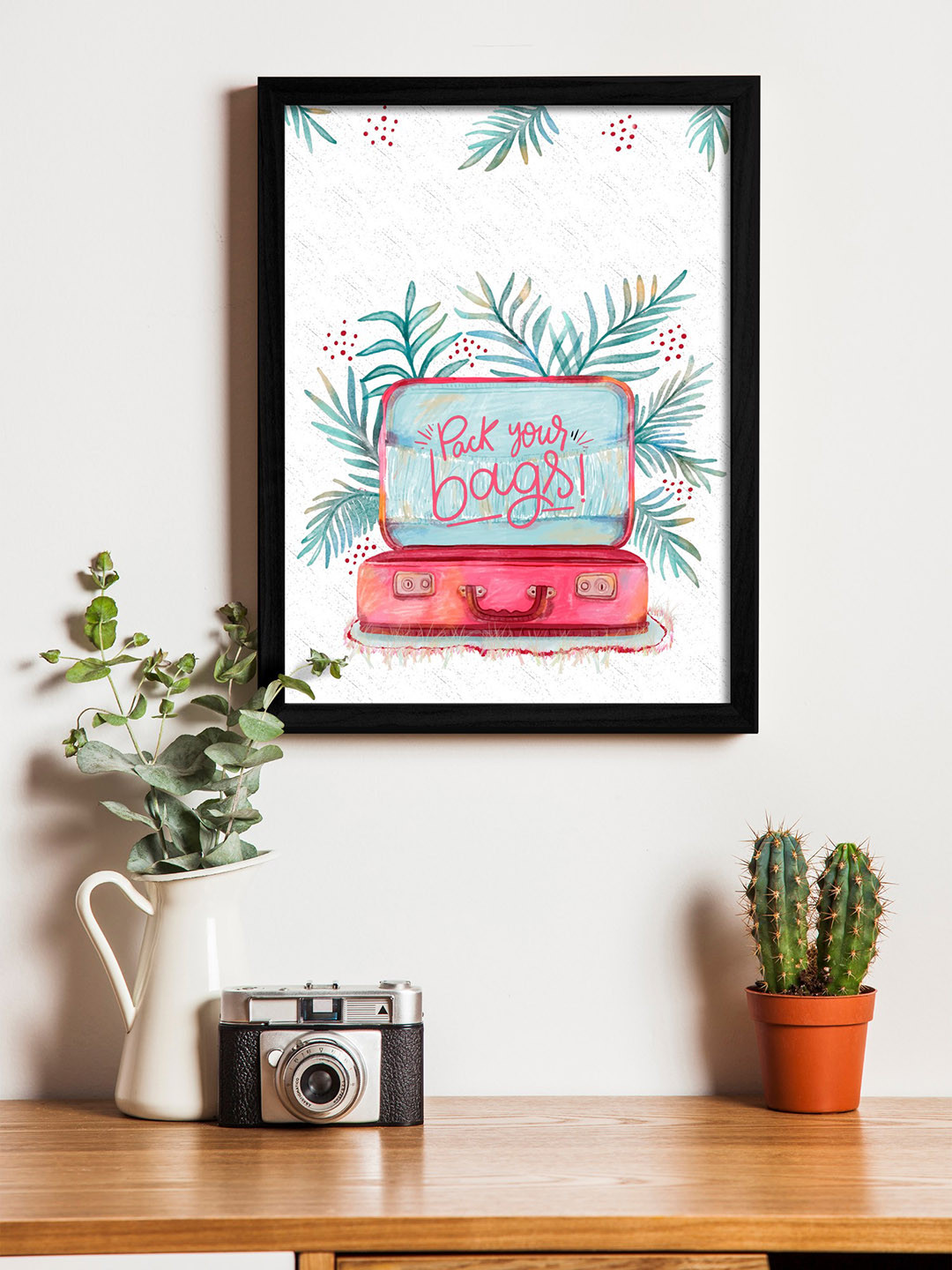 

Art Street Multicoloured Wall Art With Wooden Frame, White