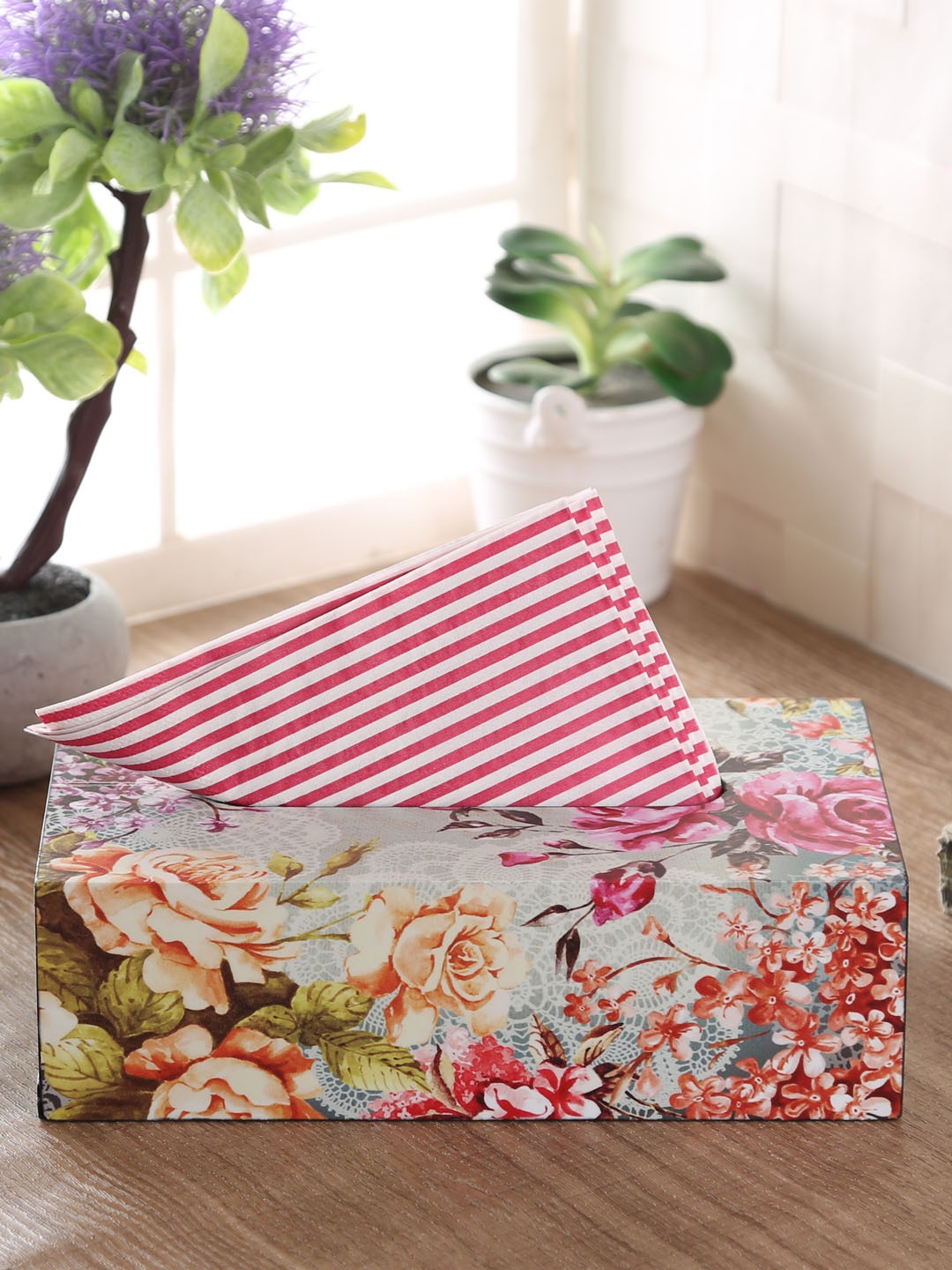 

Reinvention Factory Multicoloured Printed Tissue Holder, Multi