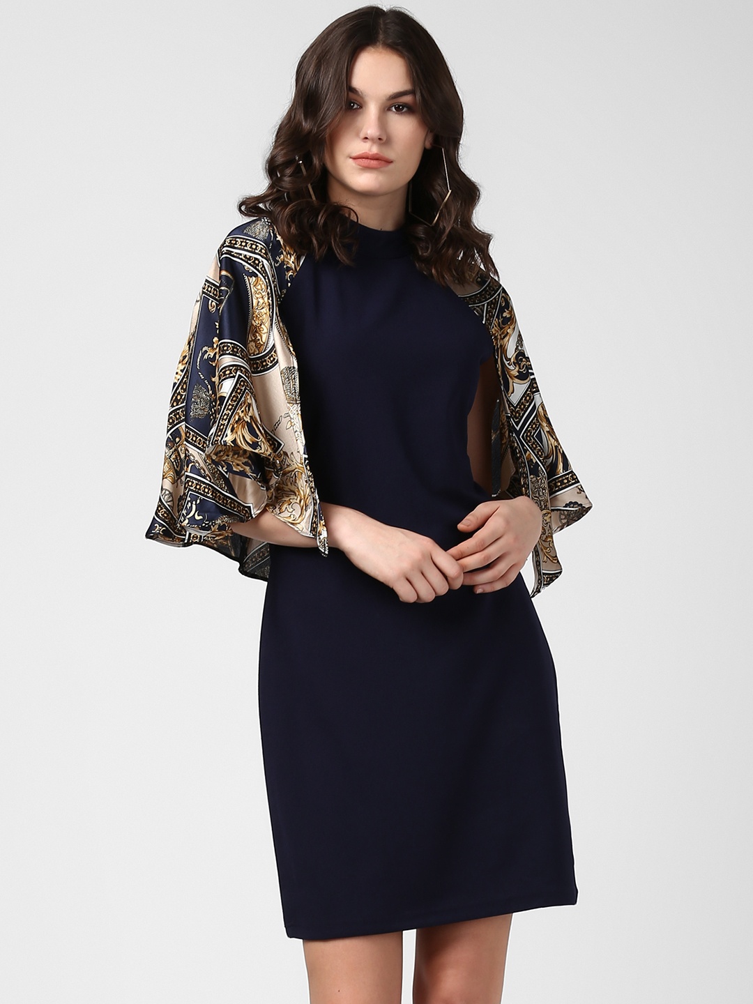 

StyleStone Women Navy Blue Printed Bodycon Dress
