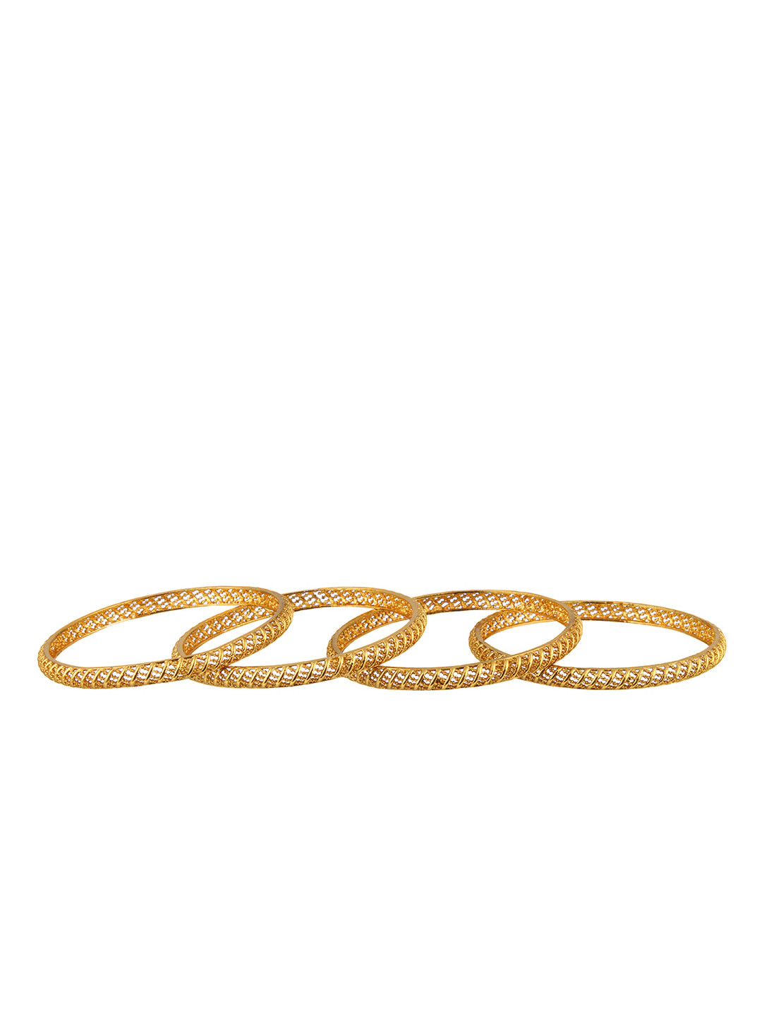 

Adwitiya Collection Set of 4 24k Gold-Plated Bangles
