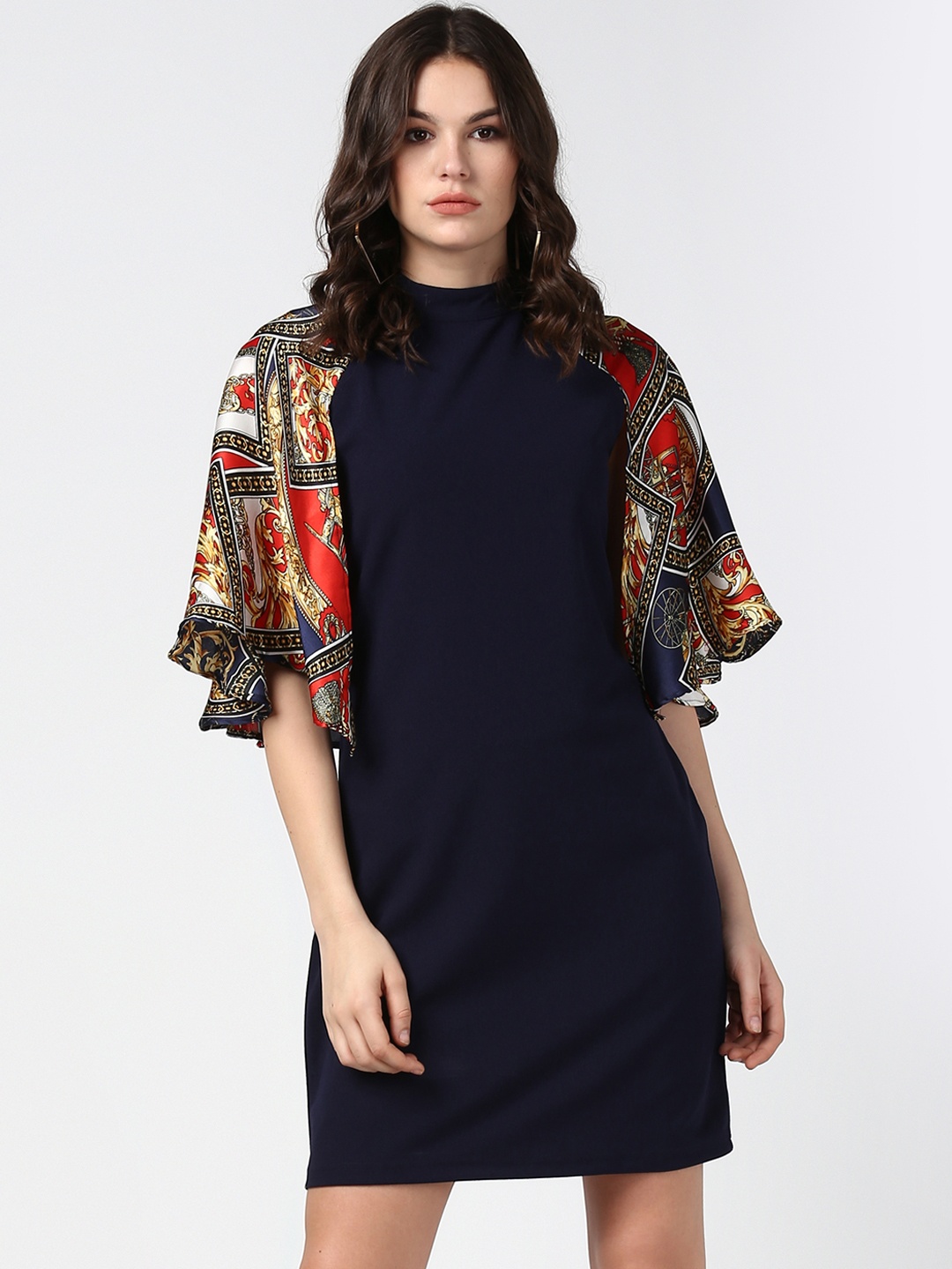 

StyleStone Women Navy Blue Printed Bodycon Dress