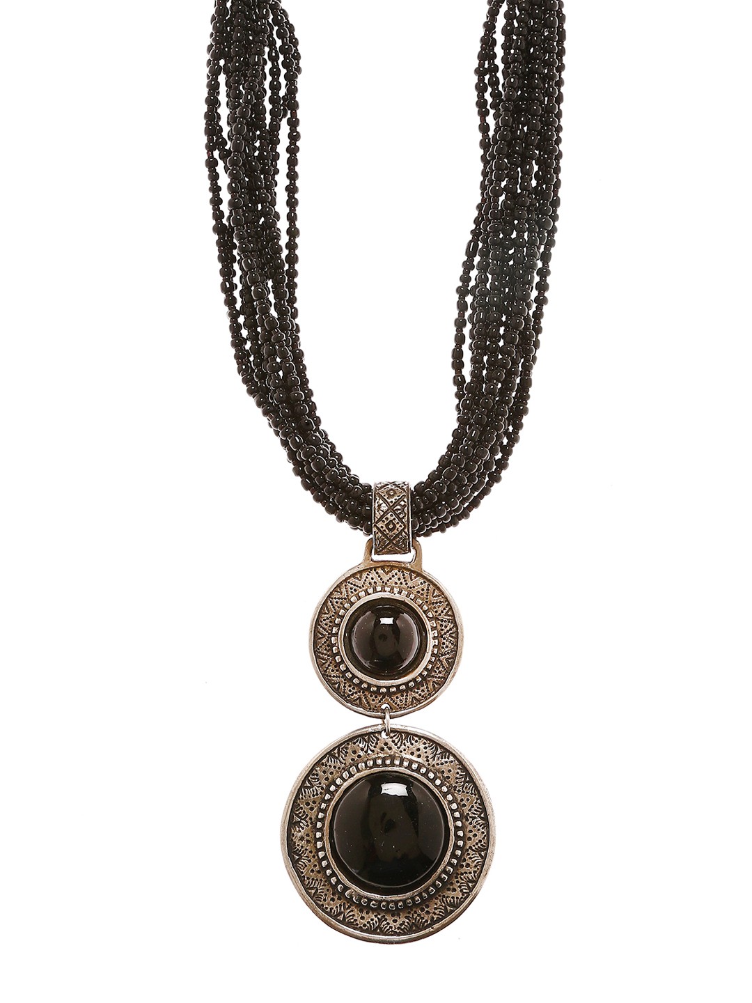 

Bamboo Tree Jewels Black Metal Handcrafted Necklace