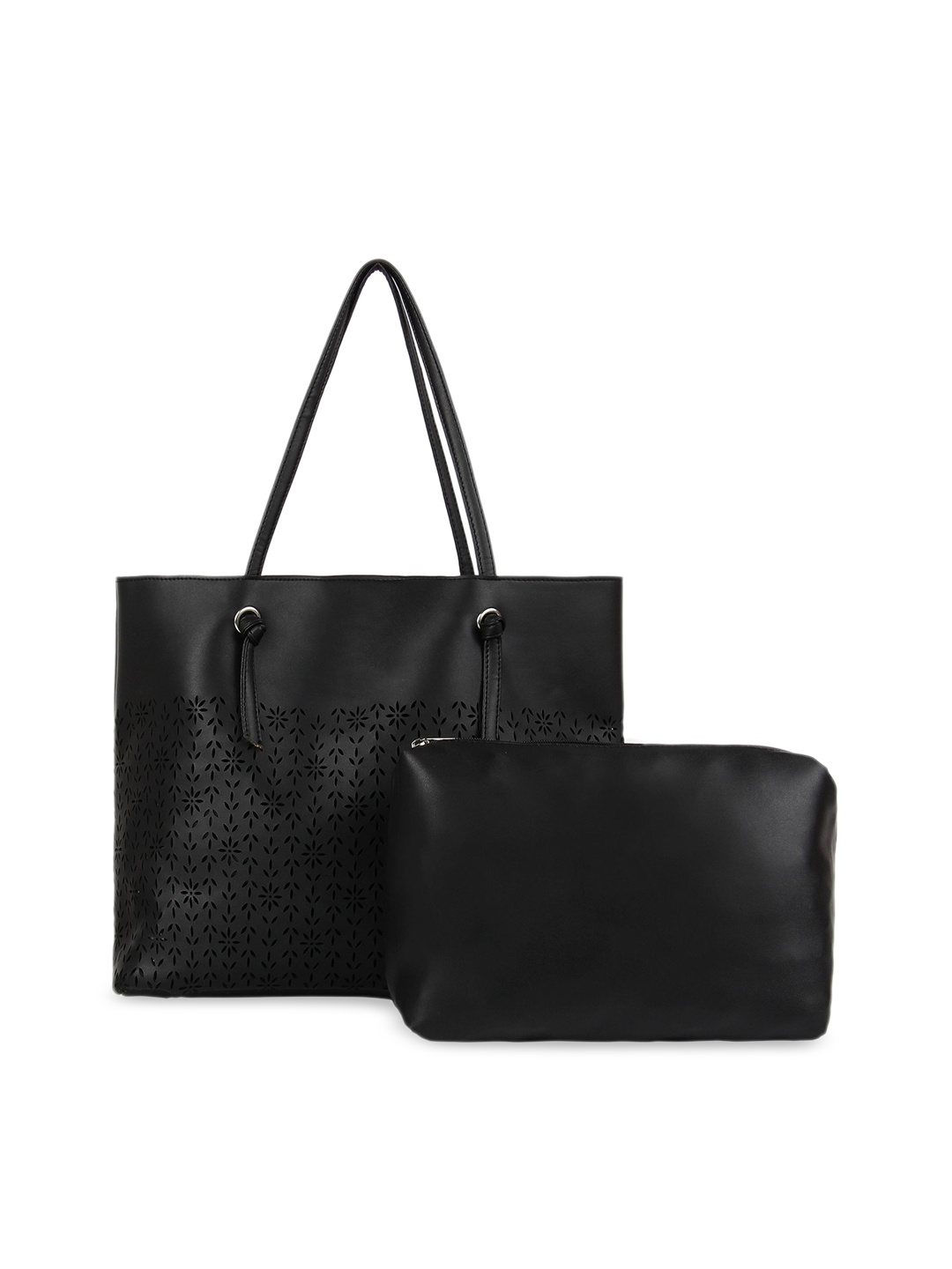 

Toteteca Black Solid Shoulder Bag