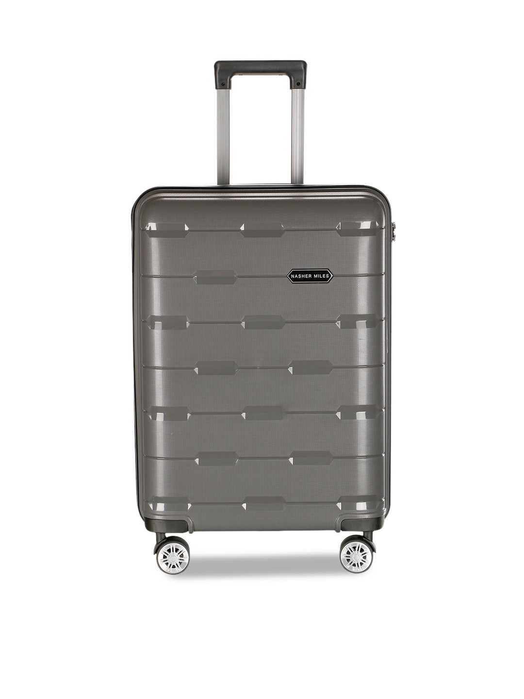 

Nasher Miles Grey Solid Santorini Hard-Sided Cabin Trolley Bag