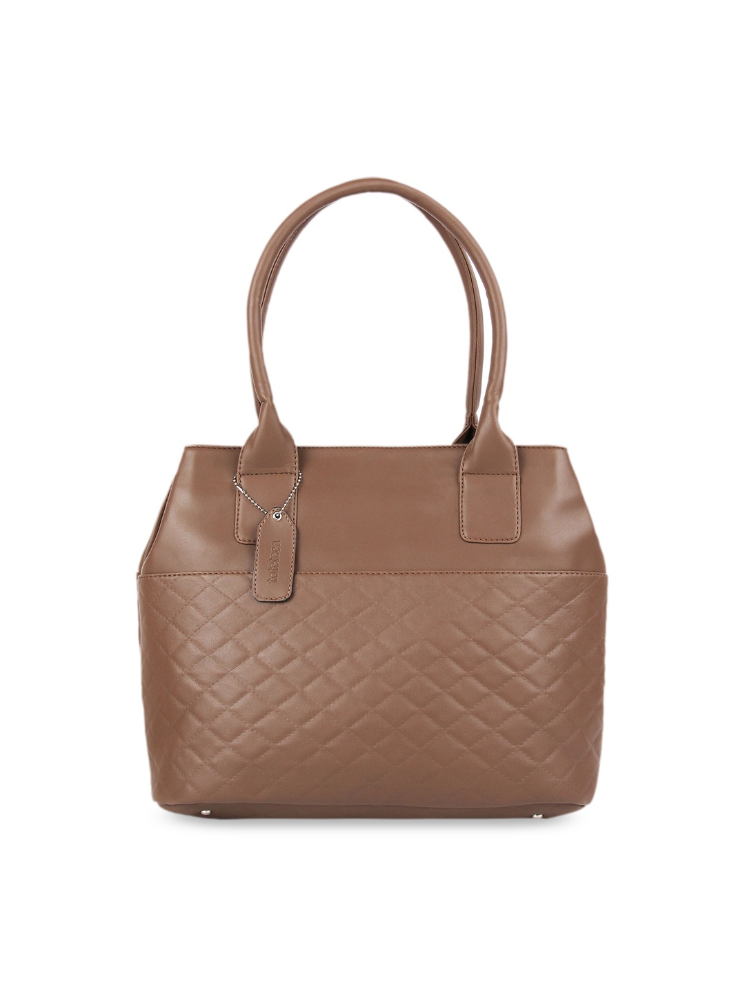

Toteteca Beige Quilted Handheld Bag