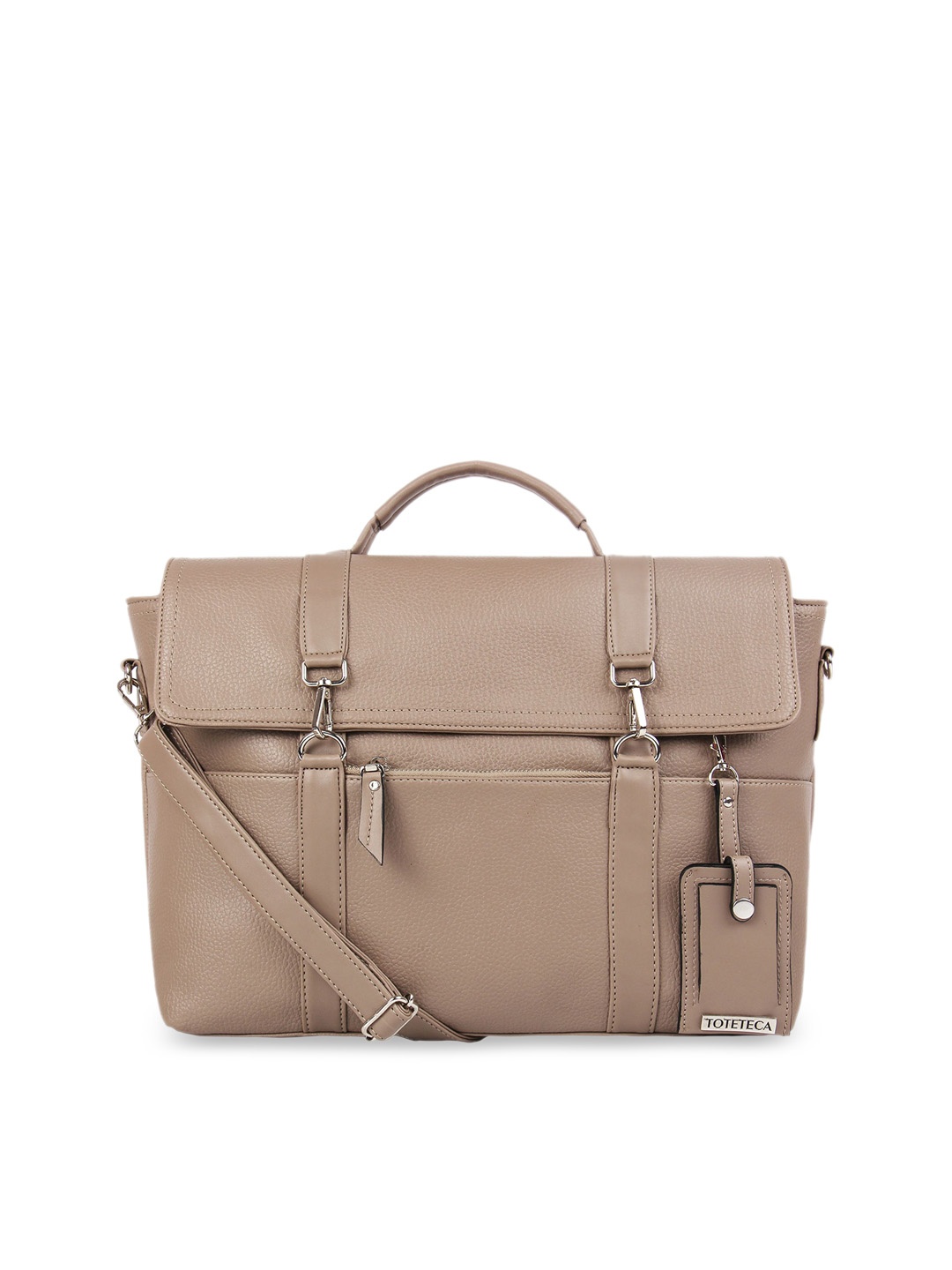 

Toteteca Unisex Beige Solid Laptop Bag