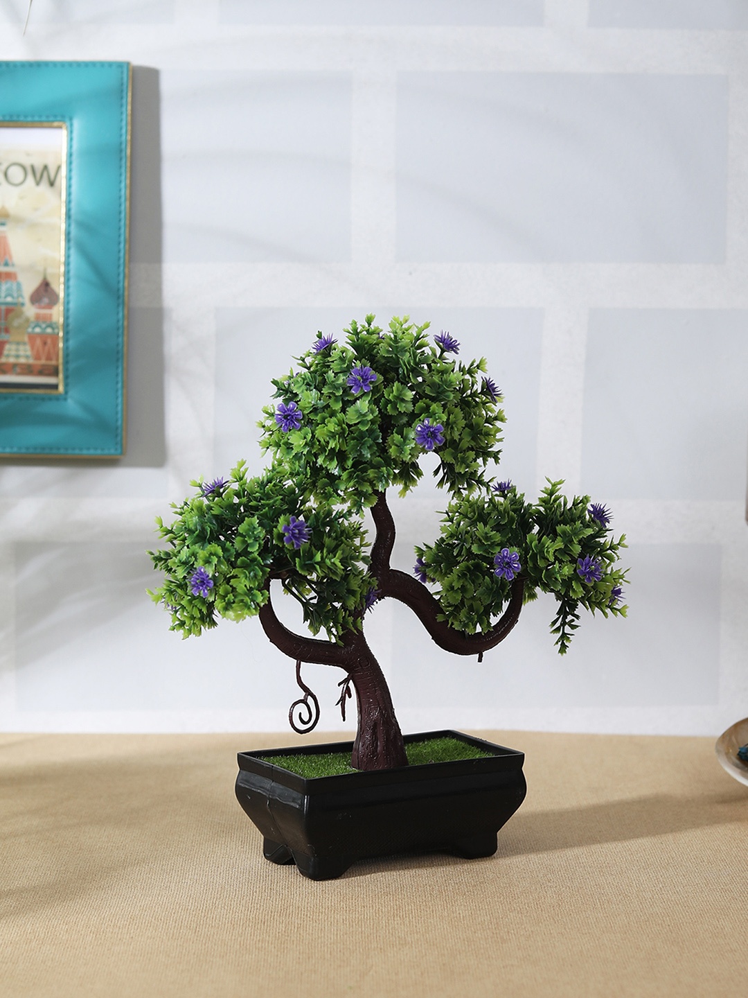

FOLIYAJ Green & Purple Artificial Plant