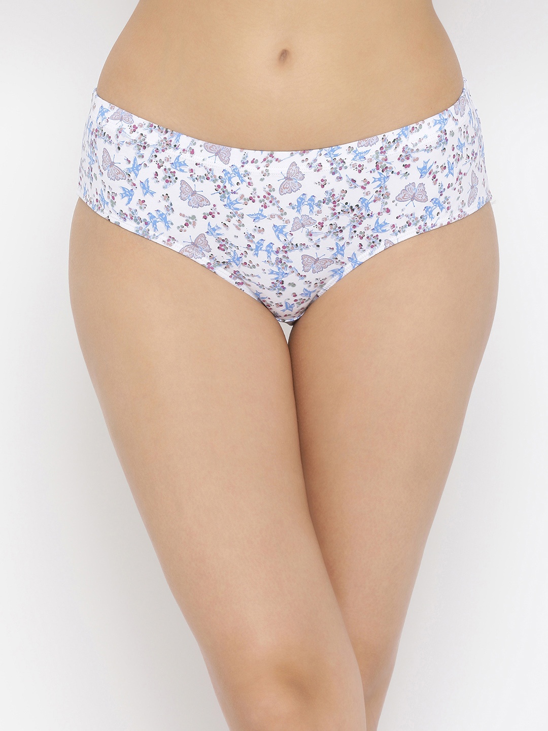 

Clovia Women White Printed Hipster Briefs PN3188P03XL