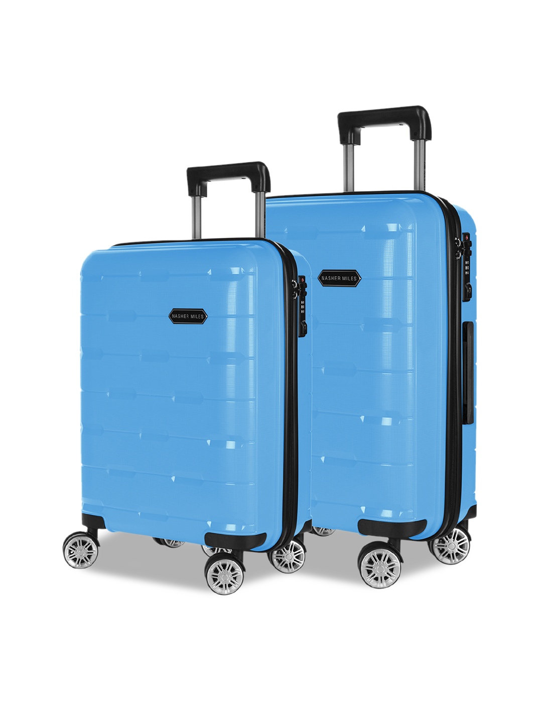 

Nasher Miles Set of 2 Blue Solid Hard-Sided Trolley Suitcases