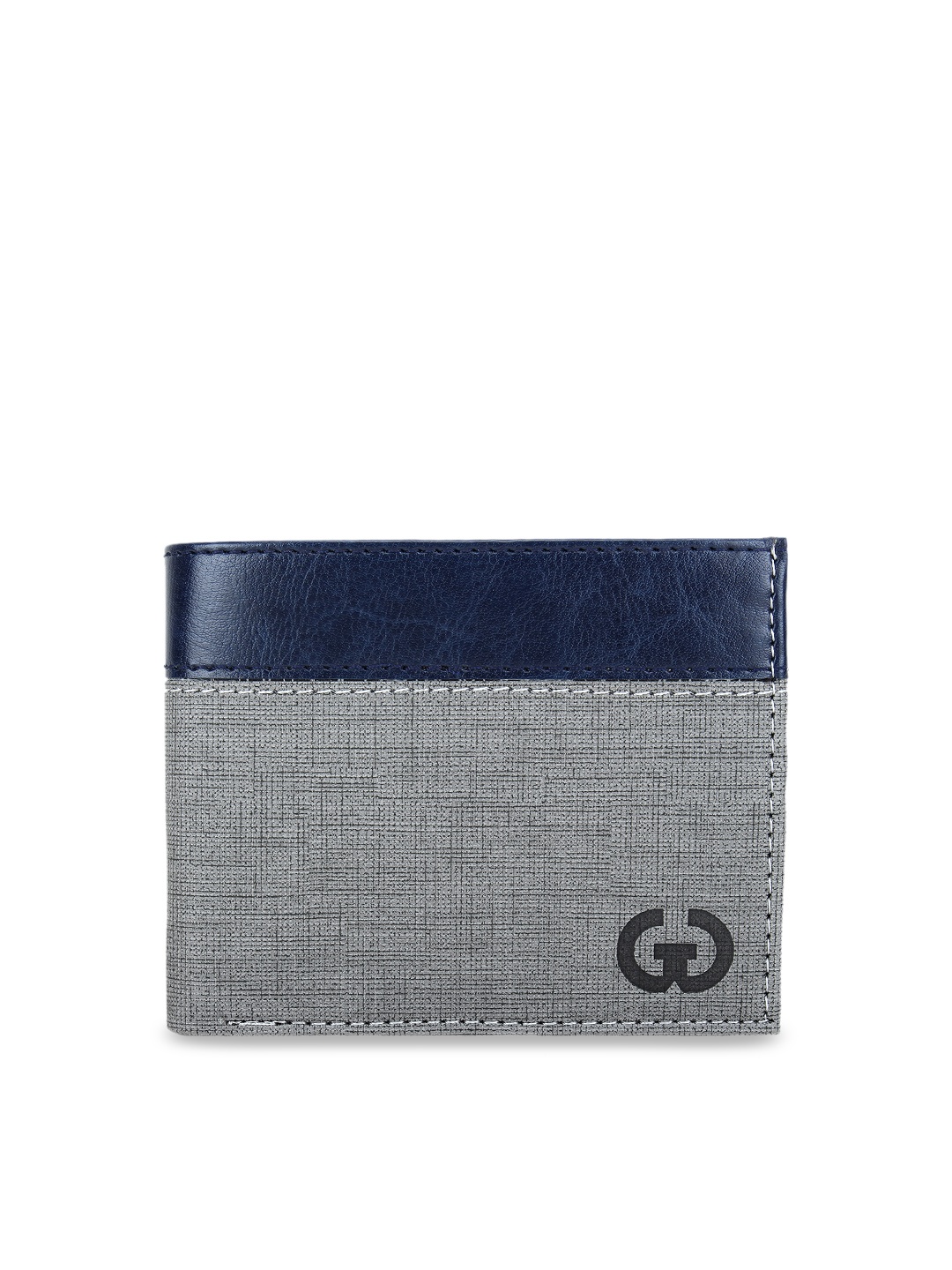 

Greywood Men Grey Solid Two Fold Wallet