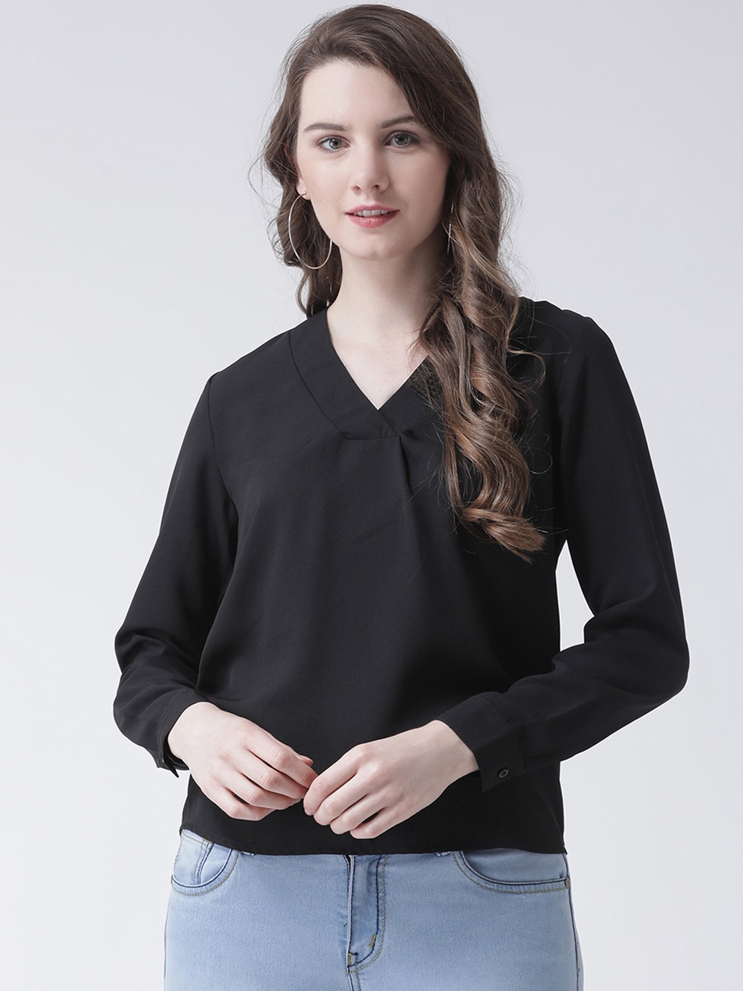 

The Vanca Women Black Solid Top