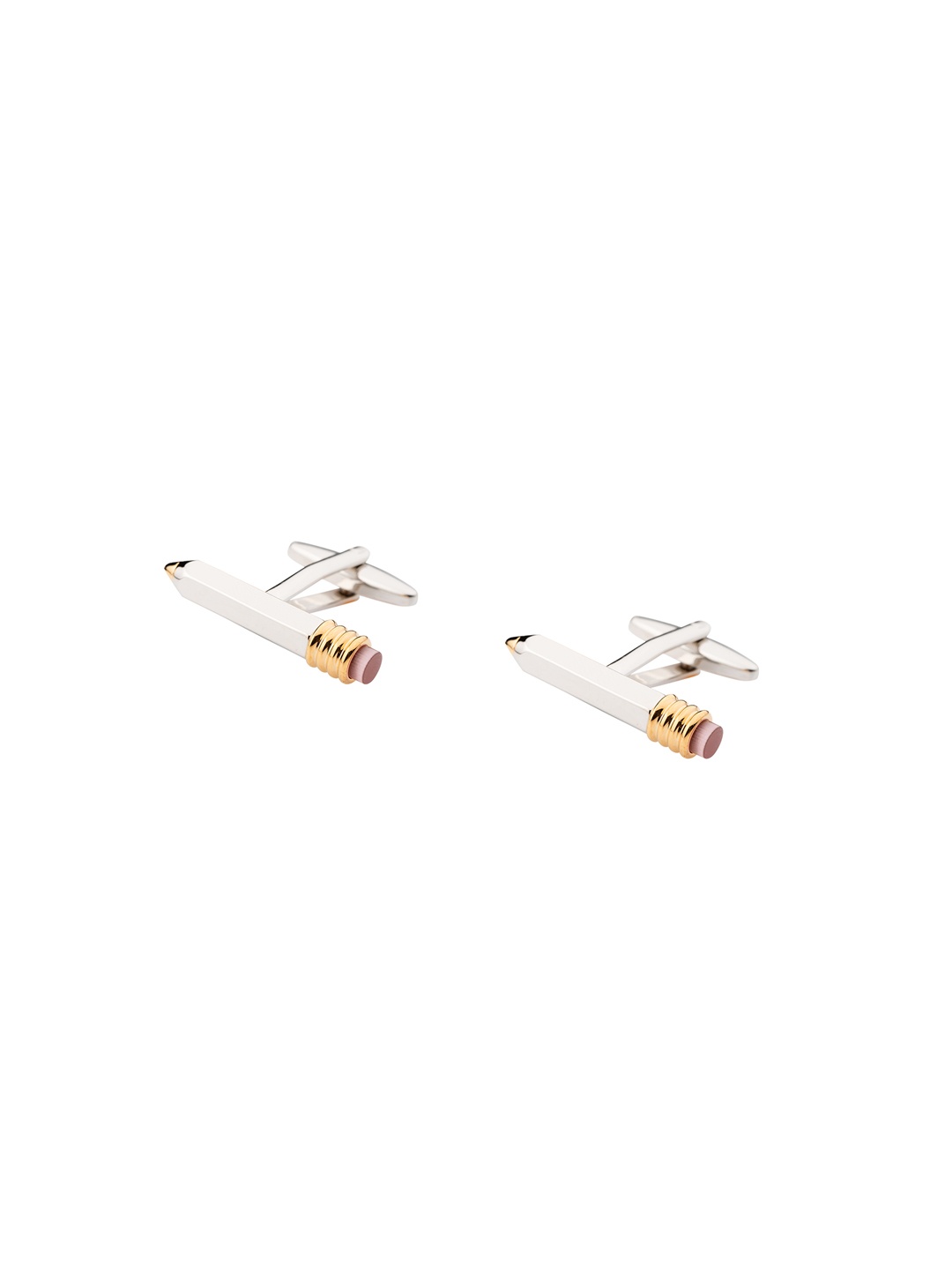 

The Tie Hub Silver-Toned Rhodium-Plated Quirky Cufflinks