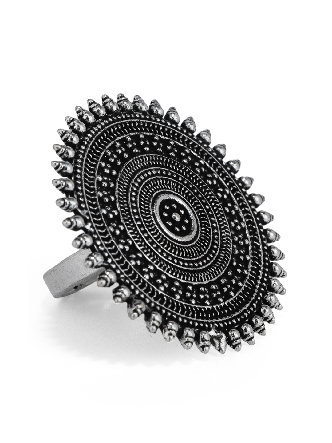 

Fabstreet Women Silver-Plated Adjustable Finger Ring