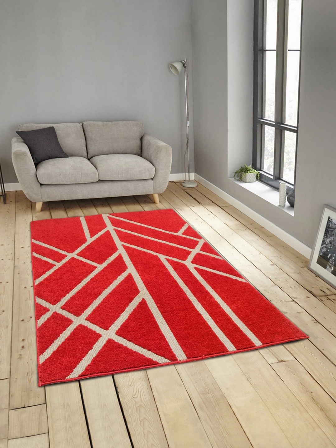 

ROMEE Red Printed Anti-Skid Carpet