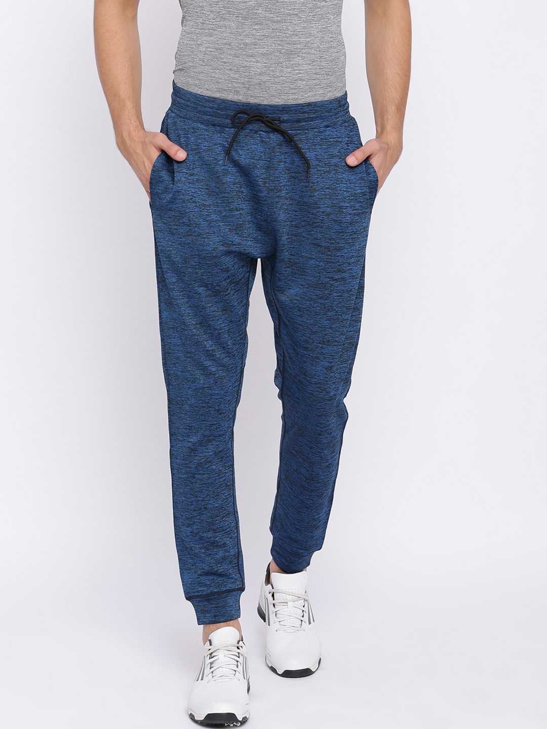 

Basics Men Blue Solid Slim-Fit Joggers