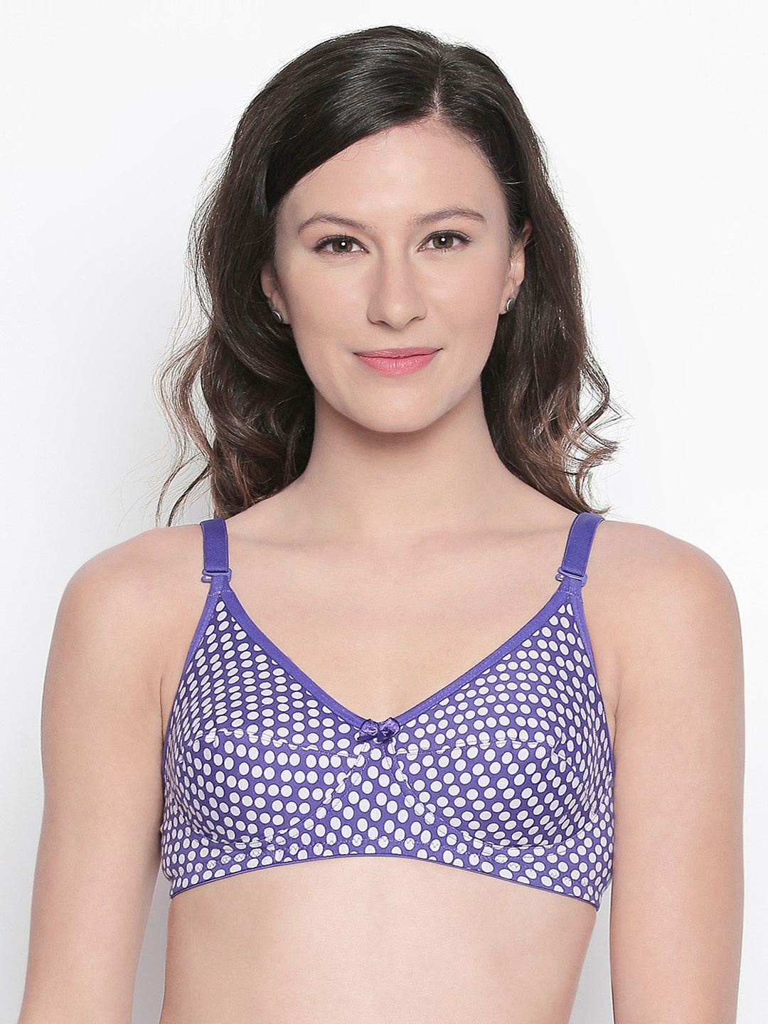 

Bodycare Pack of 3 Purple Printed Non-Wired Non Padded Everyday Bra E1525