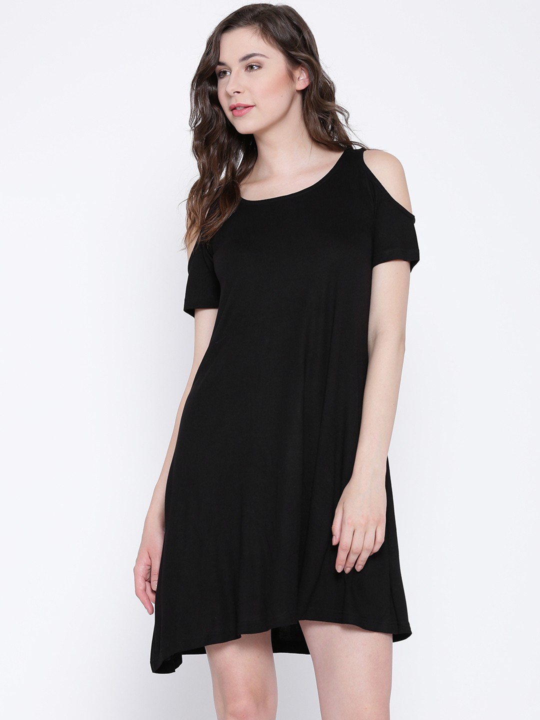 

Sera Women Black Solid A-Line Dress