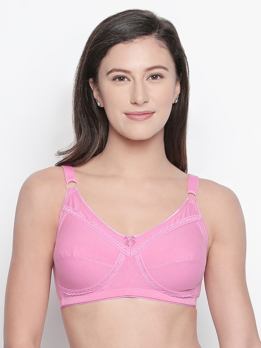 

Bodycare Pack of 2 Pink Solid Non-Wired Non Padded Everyday Bra E5584RARA