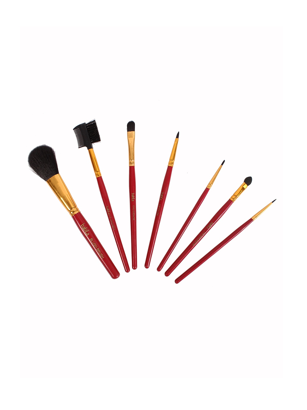 

Babila Women Set of 7 Makeup Brushes, Maroon