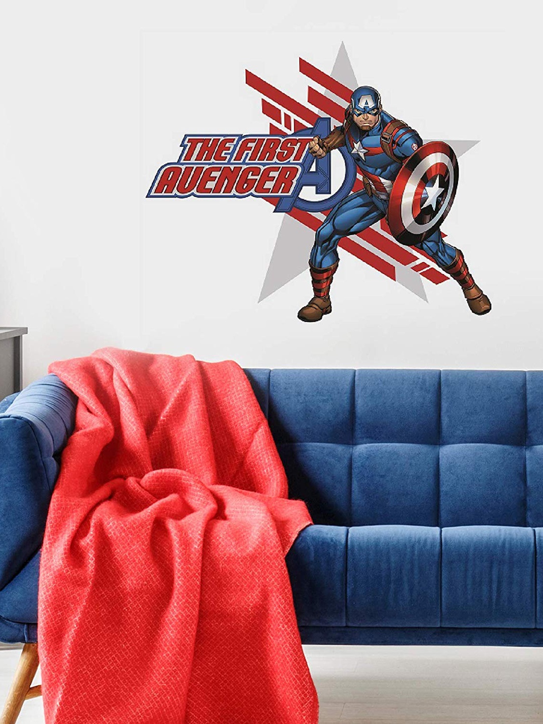 

Asian Paints Multicoloured Captain America Wall Sticker, Multi