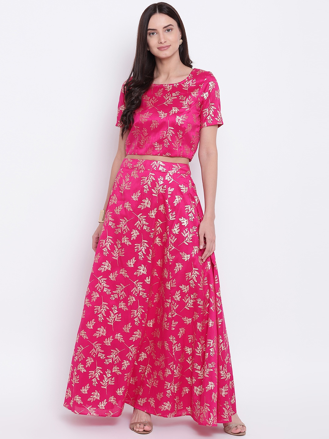 

Be Indi Magenta Ready to Wear Lehenga with Blouse