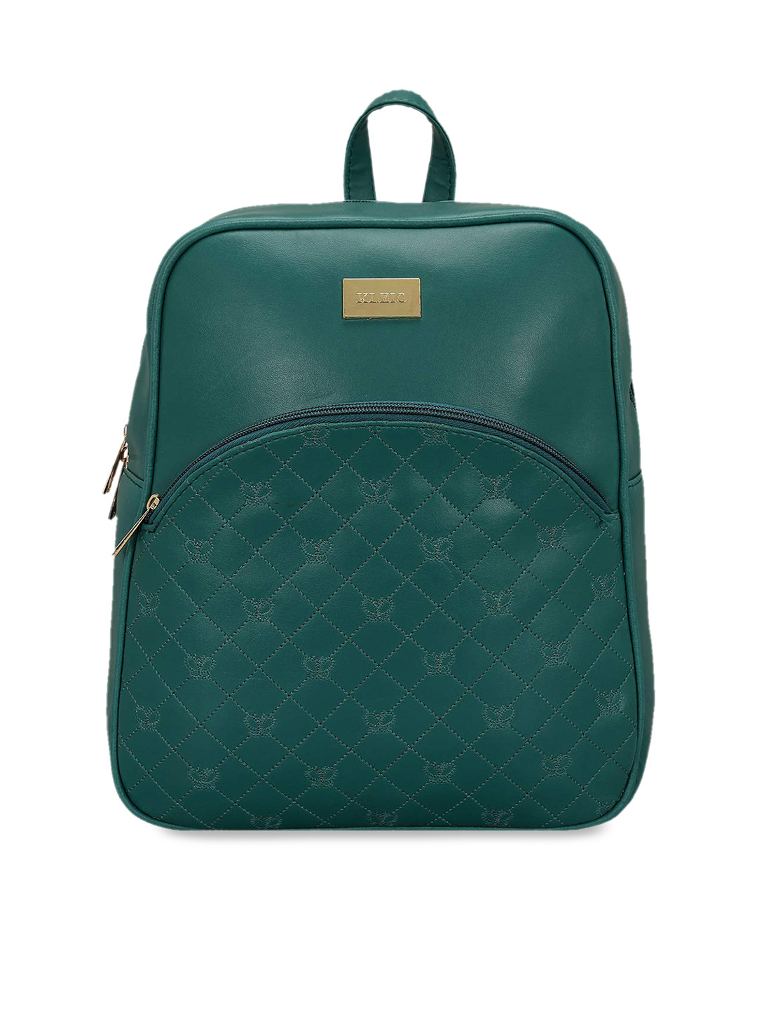 

KLEIO Women Olive Green Textured Backpack