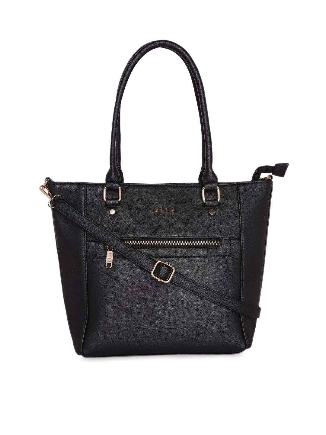 

ELLE Black Solid Shoulder Bag