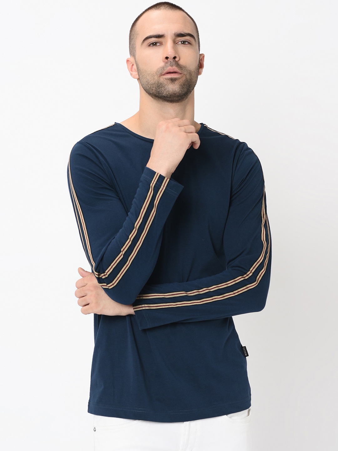 

Rigo Teal Blue Solid T-shirt