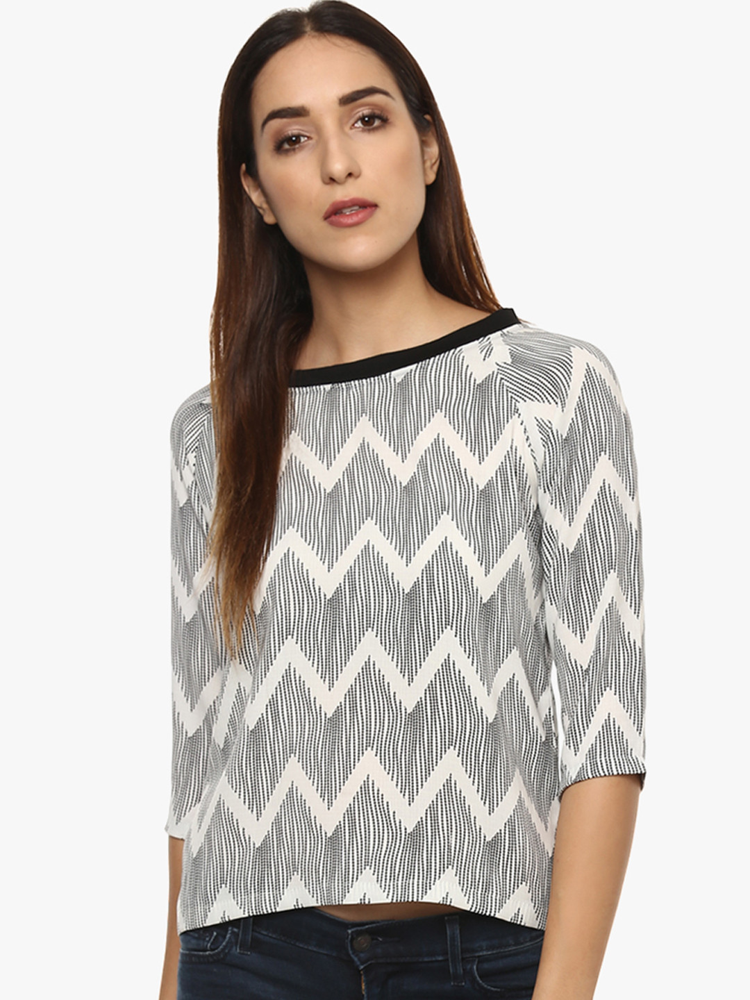 

Crimsoune Club Women White Striped Top