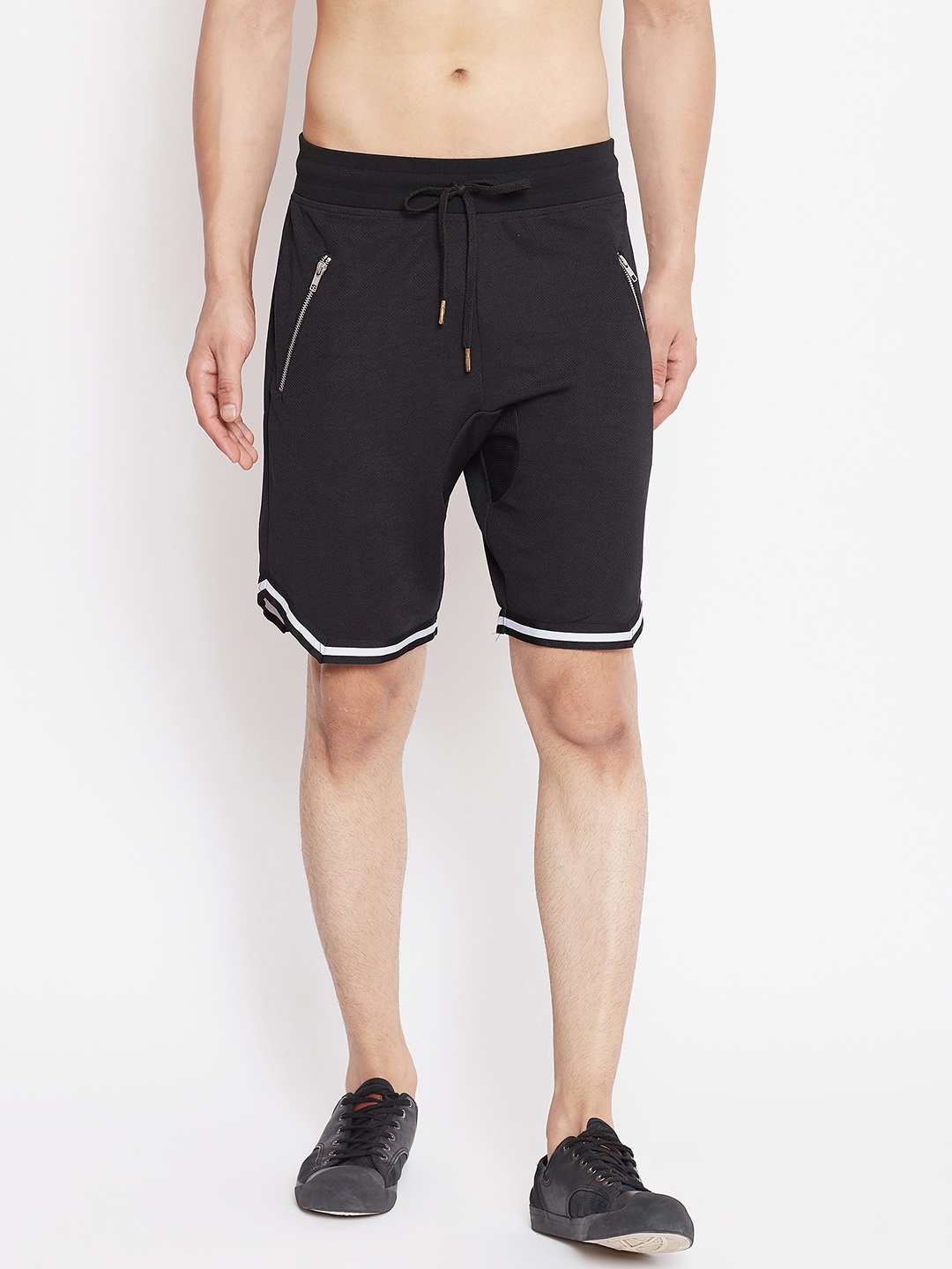 

FUGAZEE Men Black Solid Slim Fit Regular Shorts