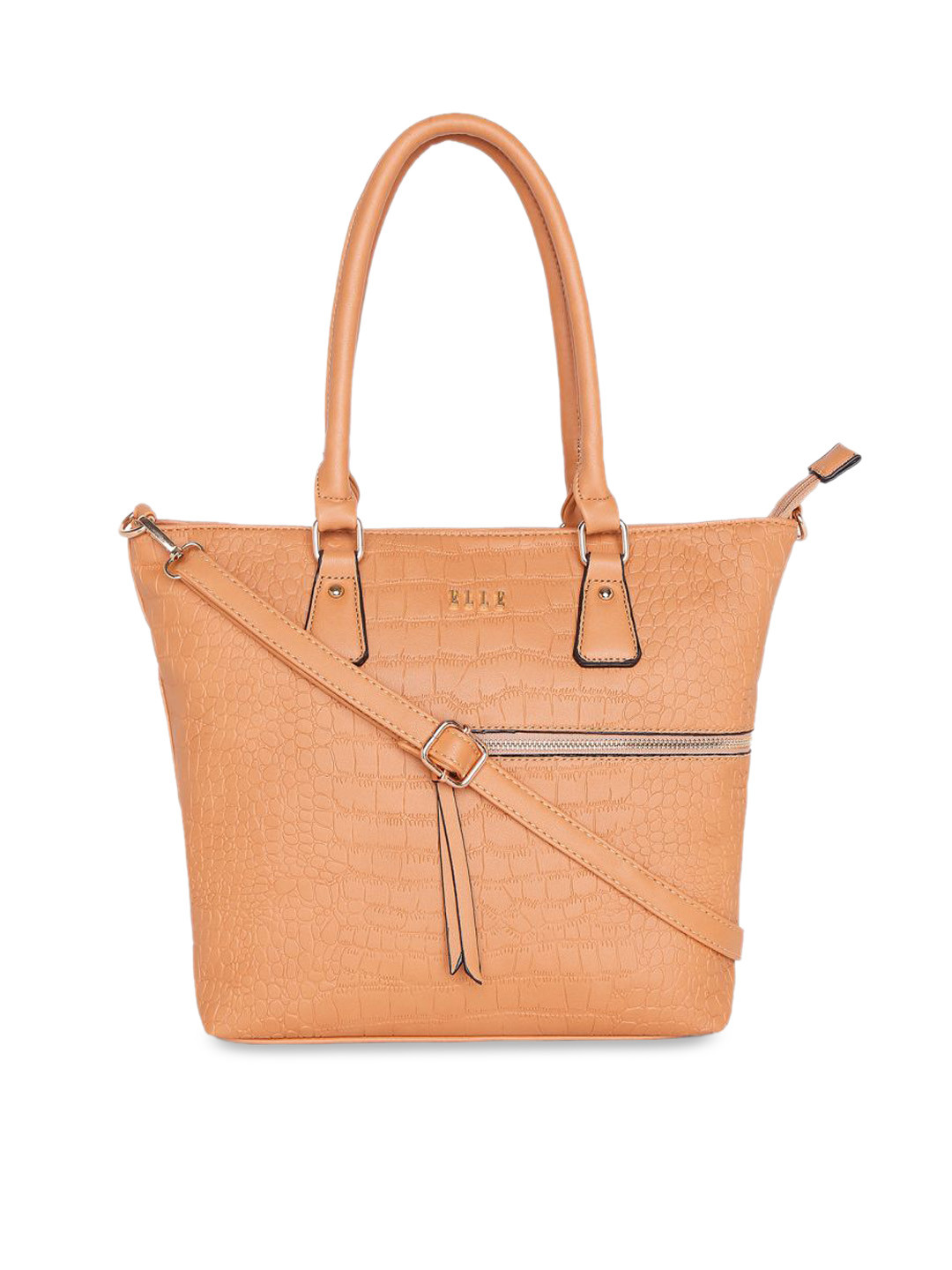 

ELLE Brown Solid Shoulder Bag