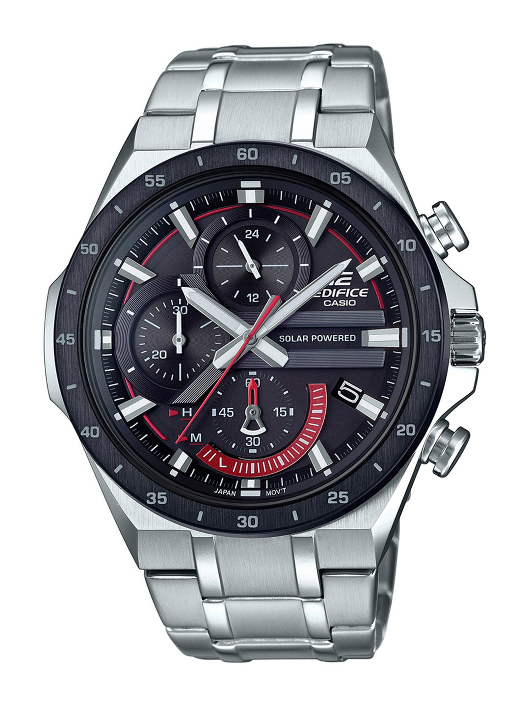 

CASIO Men EDifice EQS-920DB-1AVUDF Black Analog Dial Silver Stainless Steel Band EX487