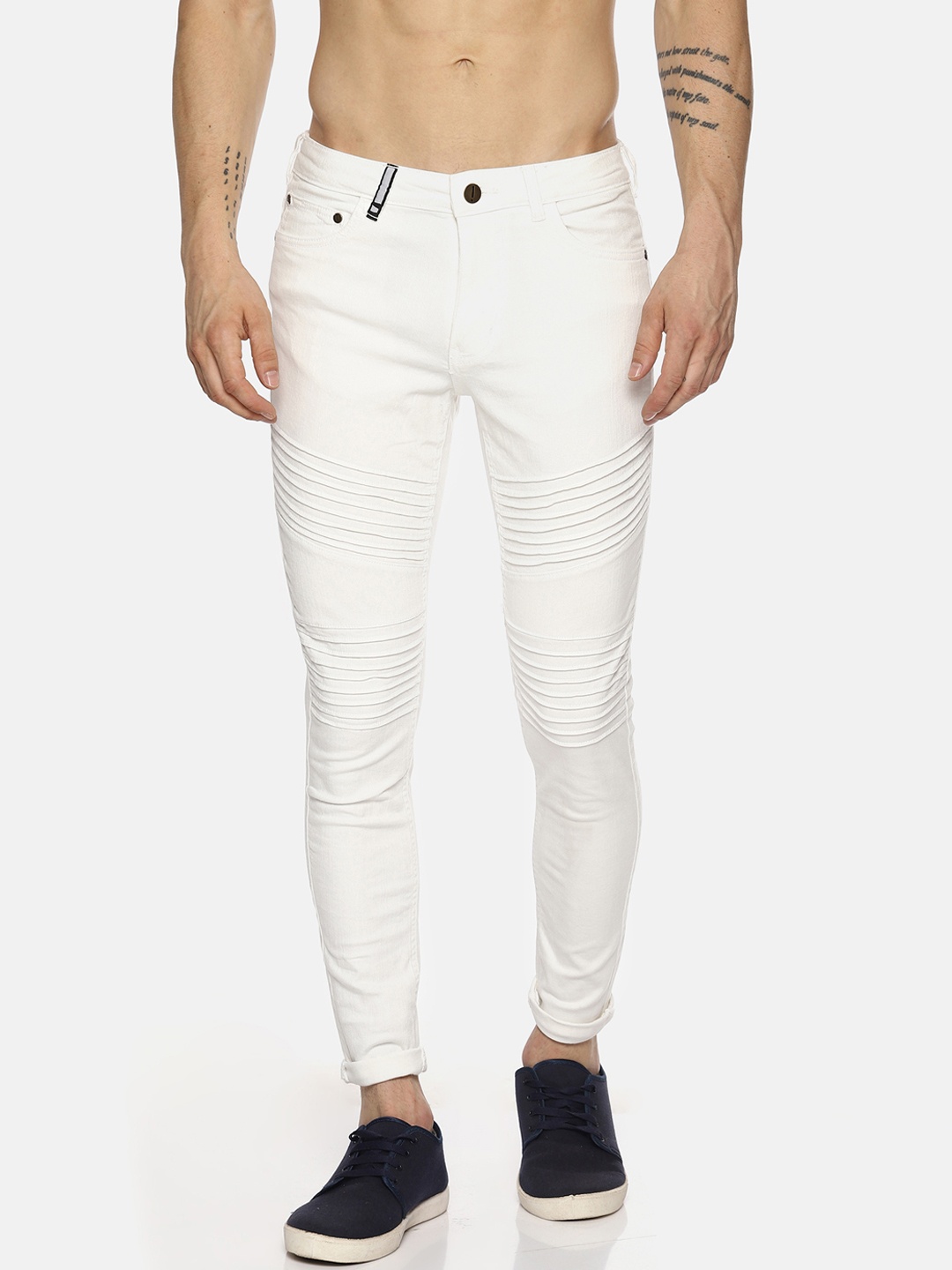 

IMPACKT Men White Skinny Fit Mid-Rise Clean Look Stretchable Jeans