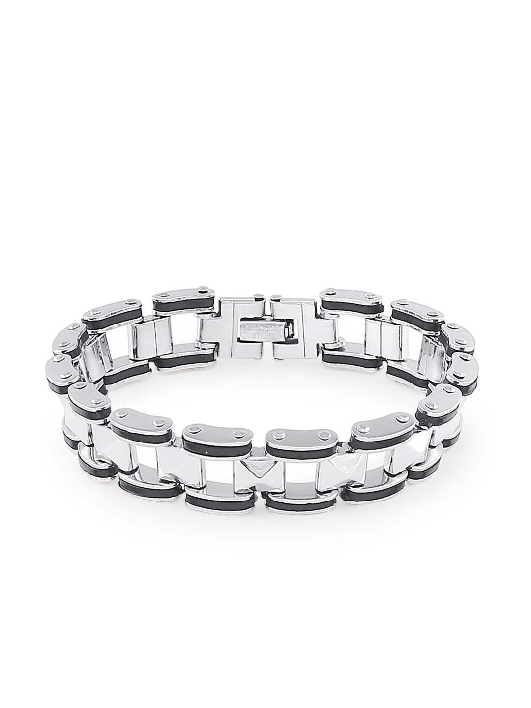 

bodha Black Stainless Steel Wraparound Bracelet