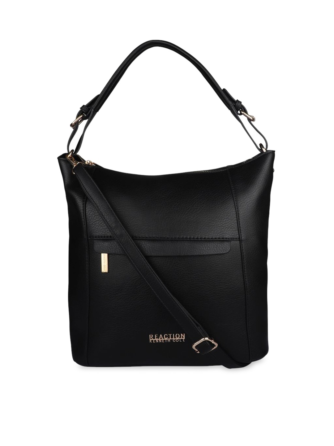 Kenneth Cole Black Solid Hobo Bag
