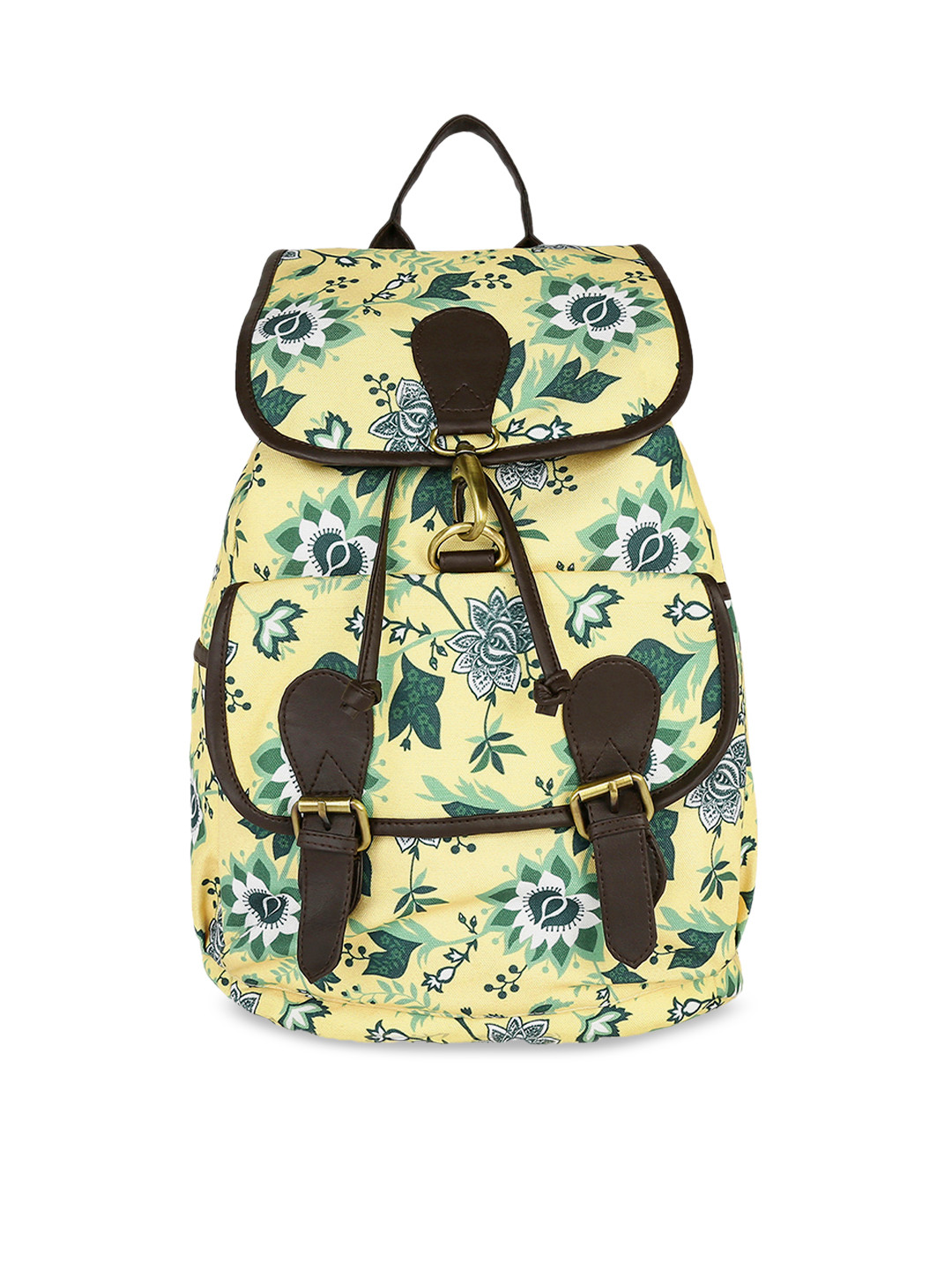 

KLEIO Women Yellow Graphic Backpack