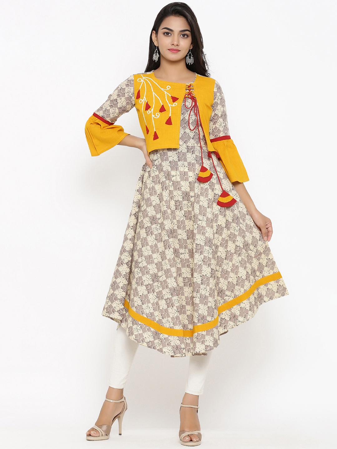 

YASH GALLERY Women Multicoloured Printed A-Line Kurta, Multi