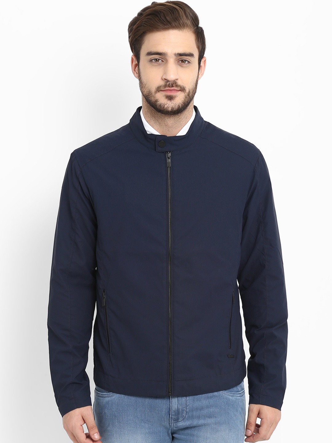 

Parx Men Blue Solid Jacket