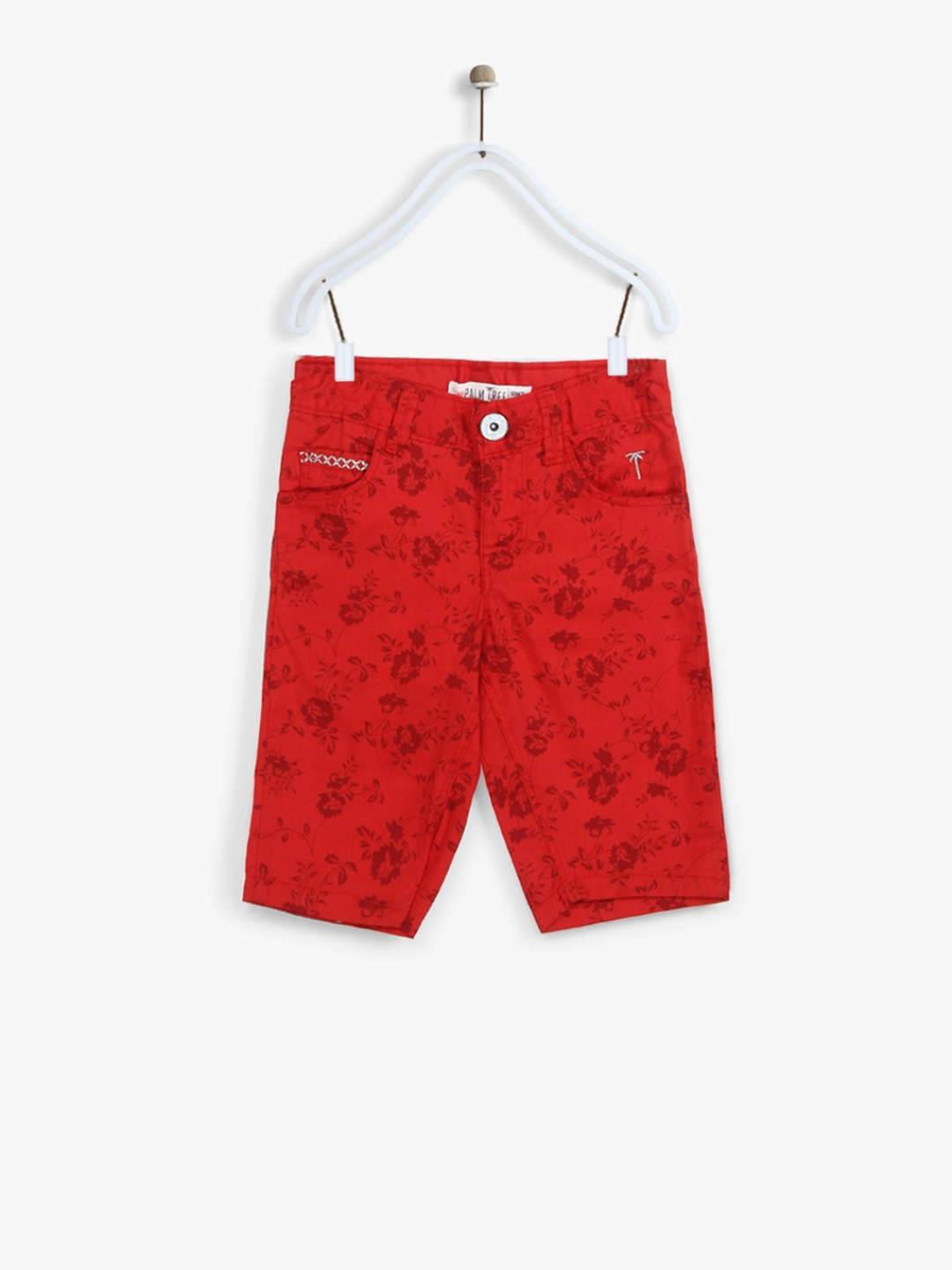 

Palm Tree Girls Red Printed Regular Fit Capris