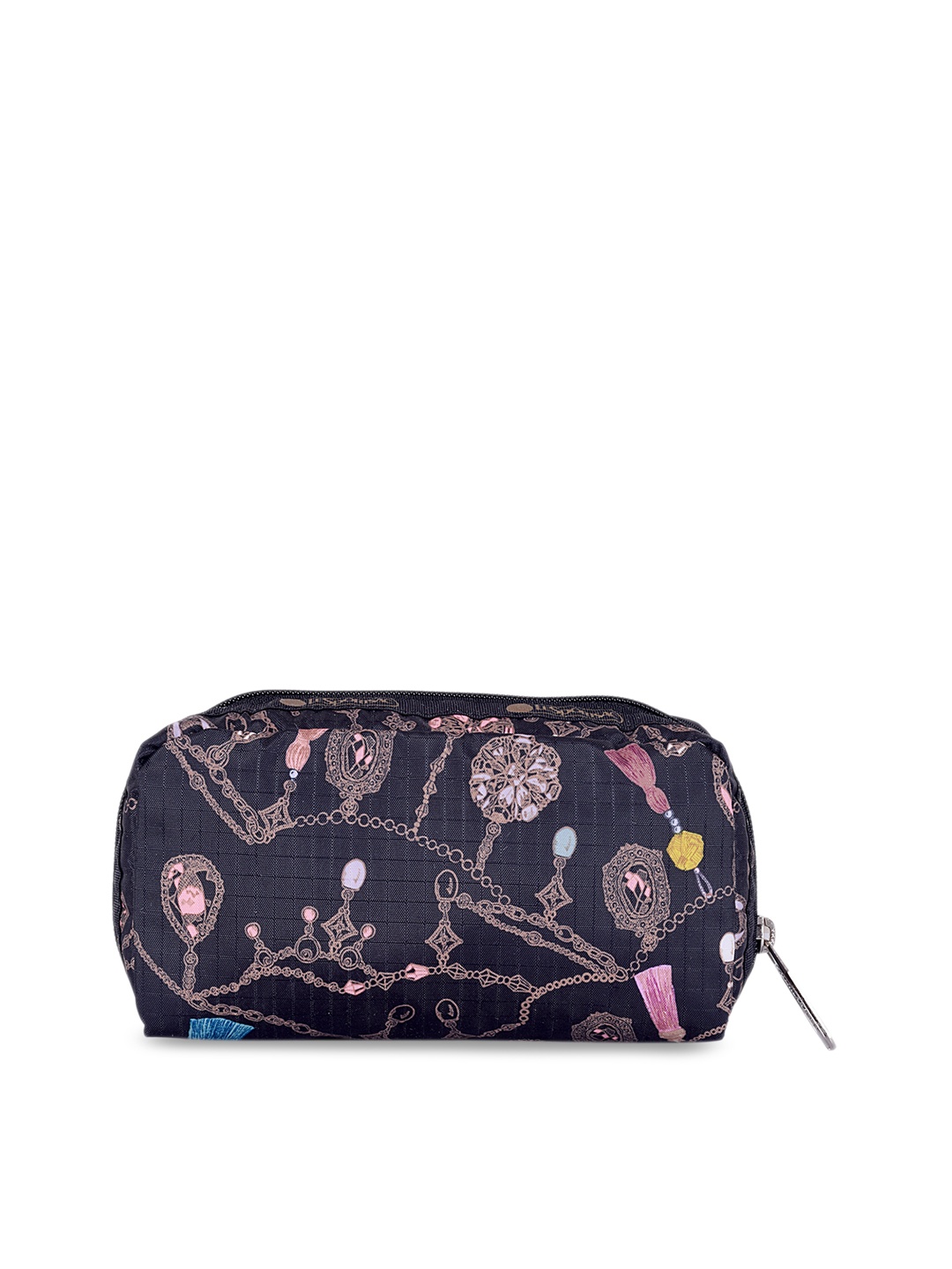 

LeSportsac Blue & Pink Tassel Dazzle Printed Rectangular Cosmetic Pouch
