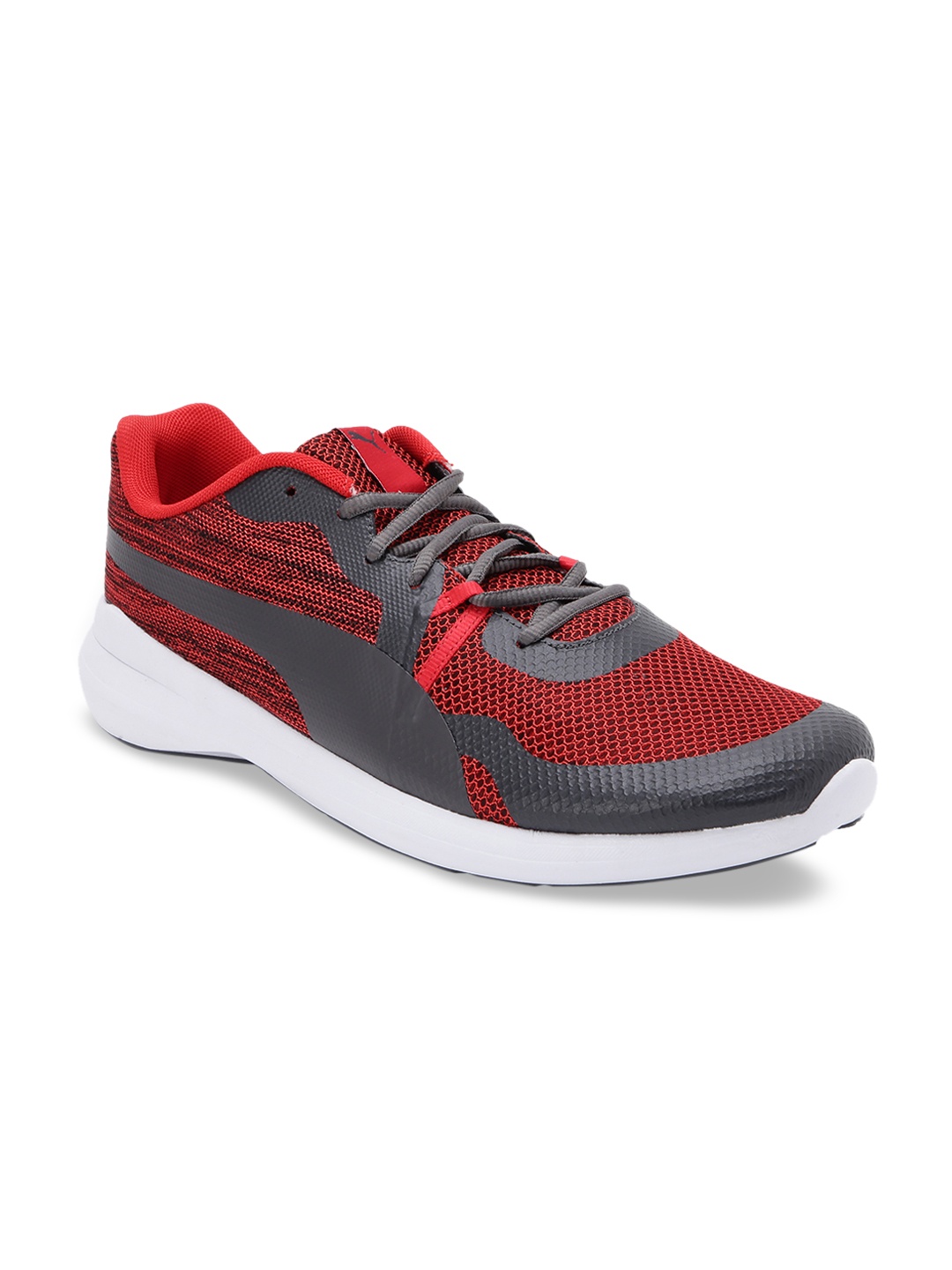 

Puma Men Grey Red Pacer Wave Running Shoes