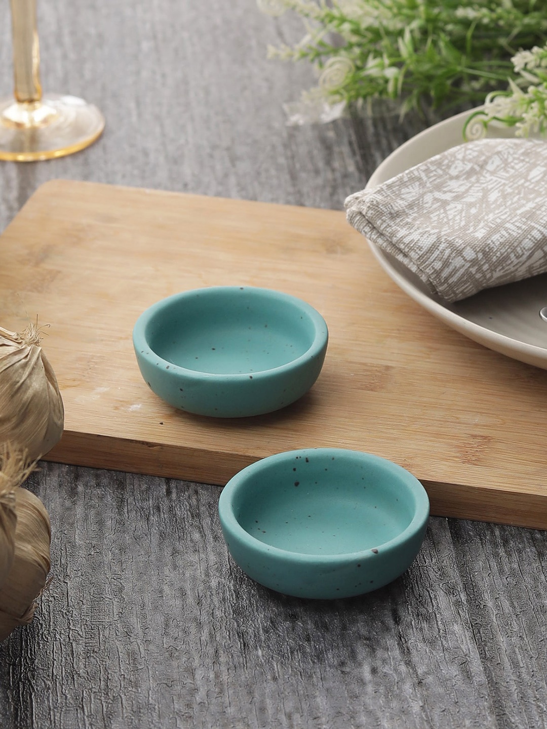 

MIAH Decor Set of 2 Dip Bowls, Blue