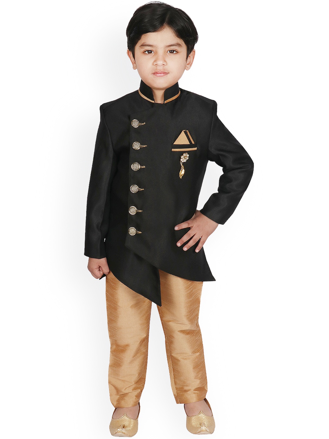 

Boys Partywear Sherwani, Black