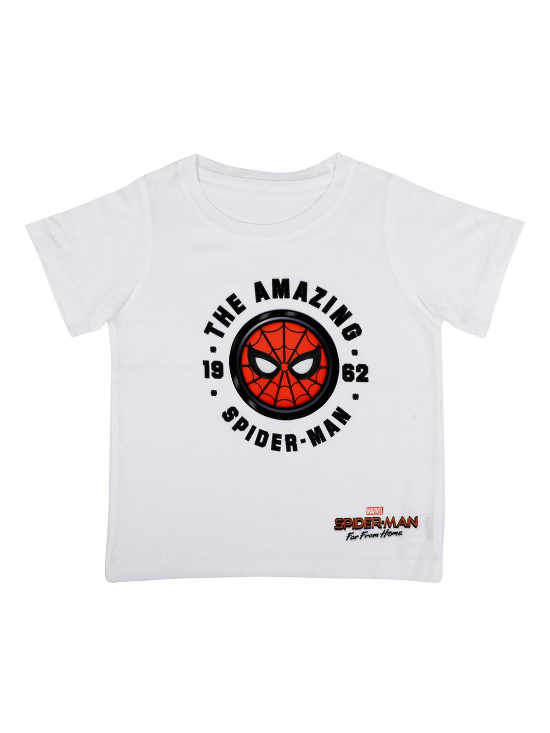 

Marvel by Wear Your Mind Boys White Printed Round Neck T-shirt