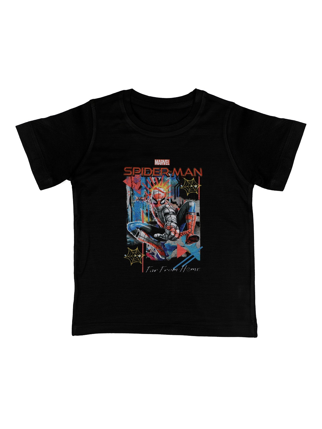 

Marvel by Wear Your Mind Boys Black Printed Round Neck T-shirt