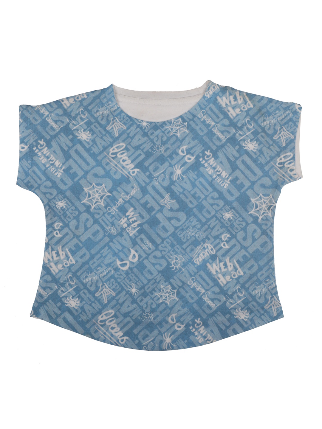 

Marvel by Wear Your Mind Girls Blue Printed Top